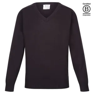 Plain lightweight 50/50 v-neck Performa 25 school jumper