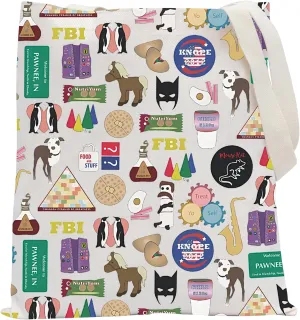 POFULL TV Show Inspired Gift TV Merchandise Characters Shoulder Bag TV Show Fans Tote Bag