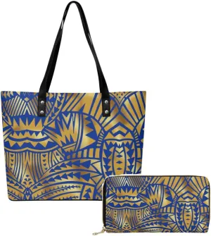 Polynesian Custom Women'S Pu Shoulder Bag Women'S Pu Purse Multi-Function Large Capacity Temperament Bag For Women