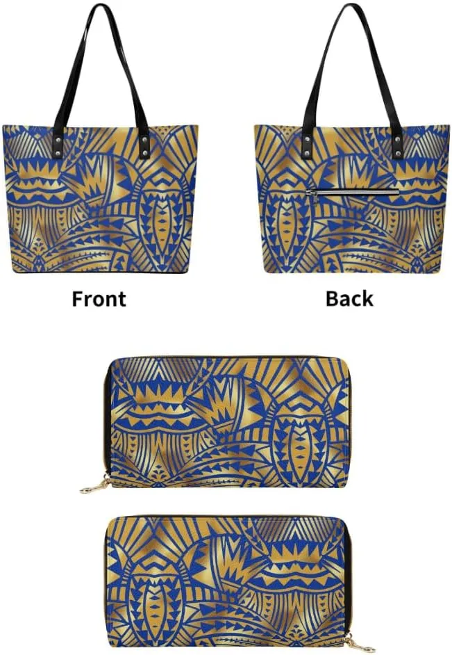 Polynesian Custom Women'S Pu Shoulder Bag Women'S Pu Purse Multi-Function Large Capacity Temperament Bag For Women