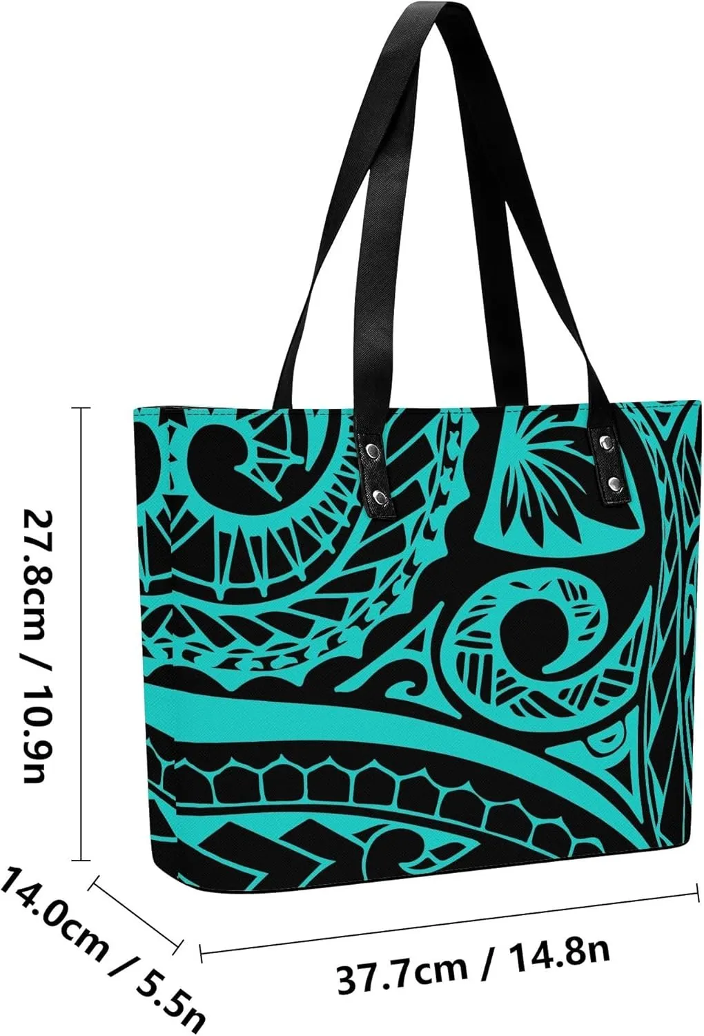Polynesian Women'S Leather Handbag And Purse Samoan Tribal Print Vintage Art Ethos Shoulder Bag Large Capacity Handbag