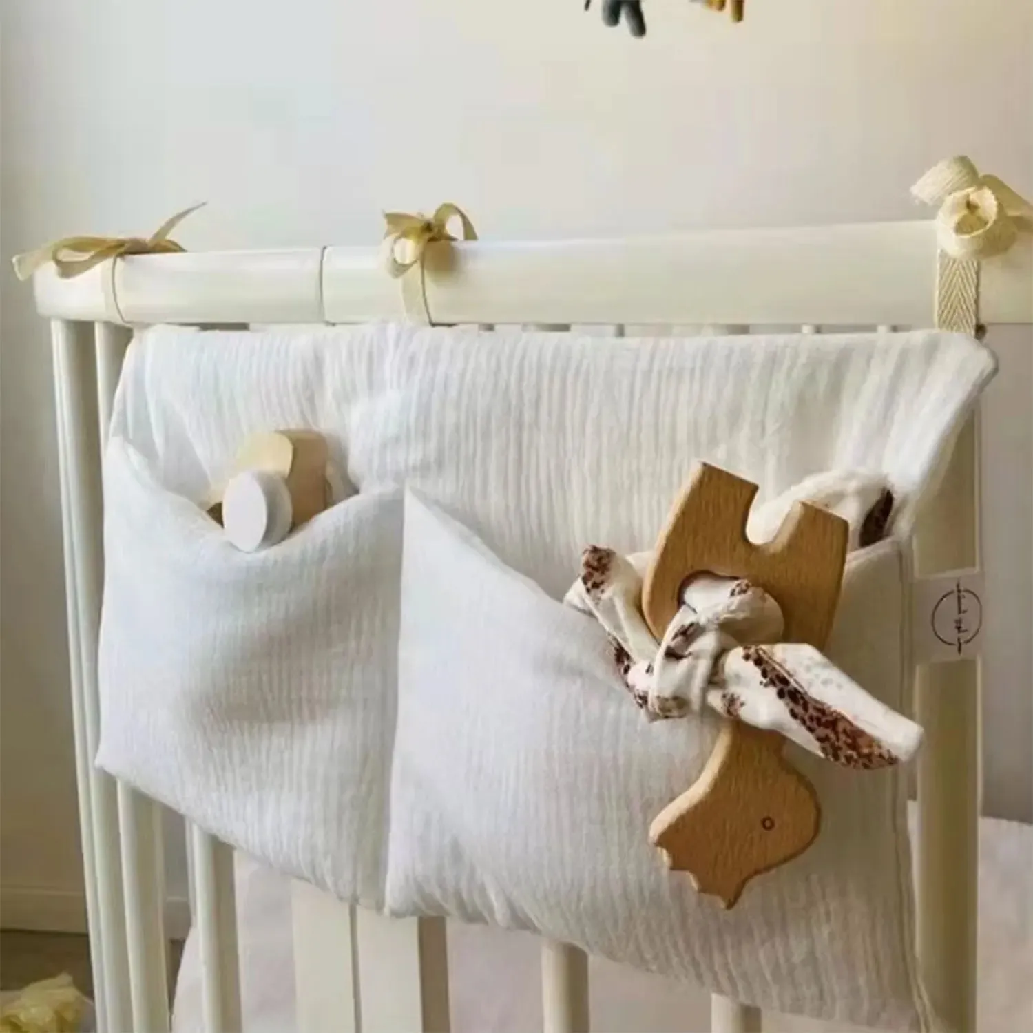 Portable Baby Bedside Dual-Pocket Storage Bag