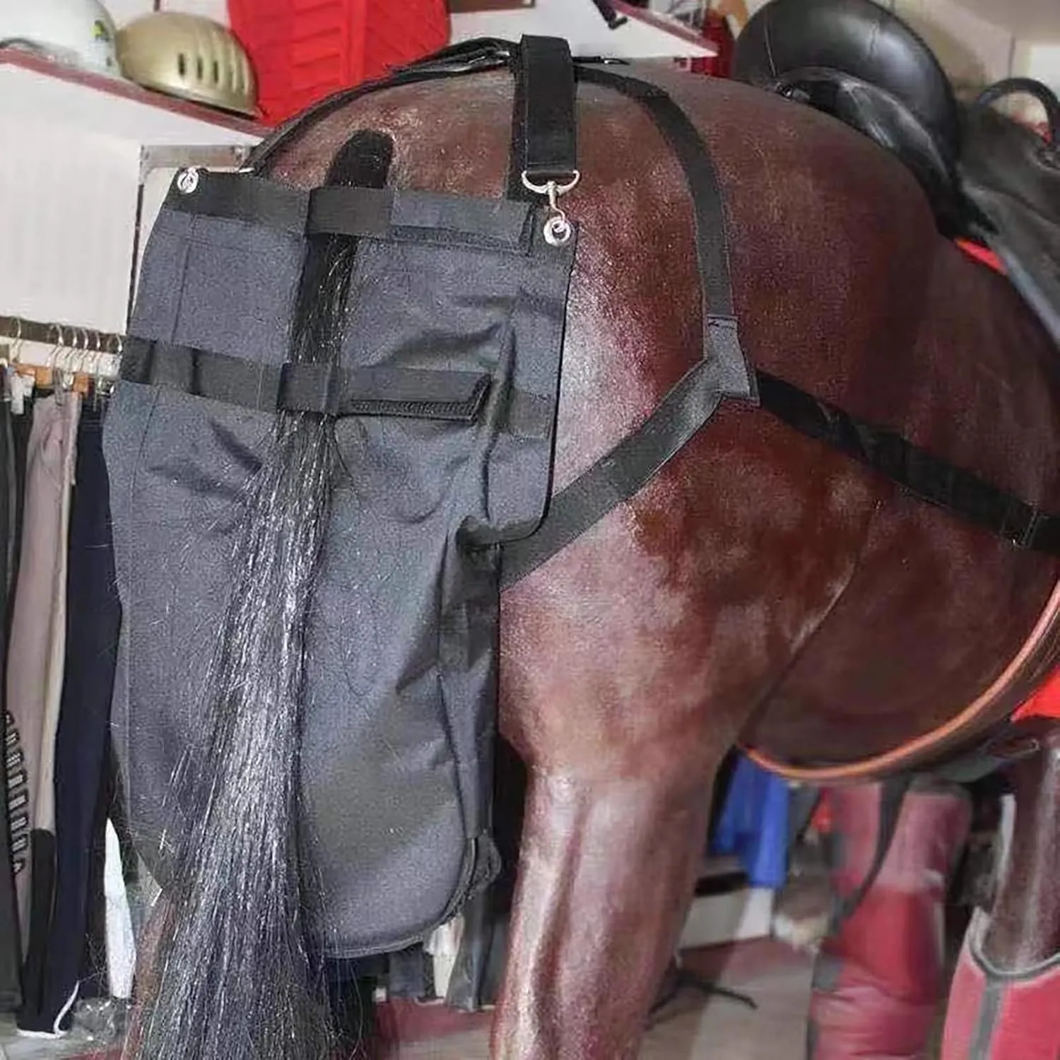 Portable Small Medium Large Horse Poop Catcher Bag, Waterproof Pony Diaper Equine Manure Collect Bag, Reusable Oxford Fabric Muck Organizer Container(Medium)