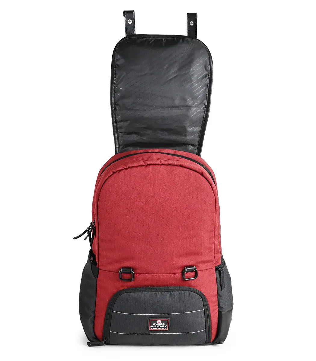 Posh Waterproof Laptop Backpack With Anti-Theft Pocket, Maroon & Charcoal | LBP107
