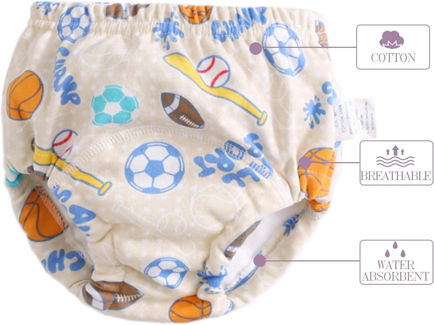 Potty Training Underwear for Girls Boys Potty Training Pants (2T,Blue)