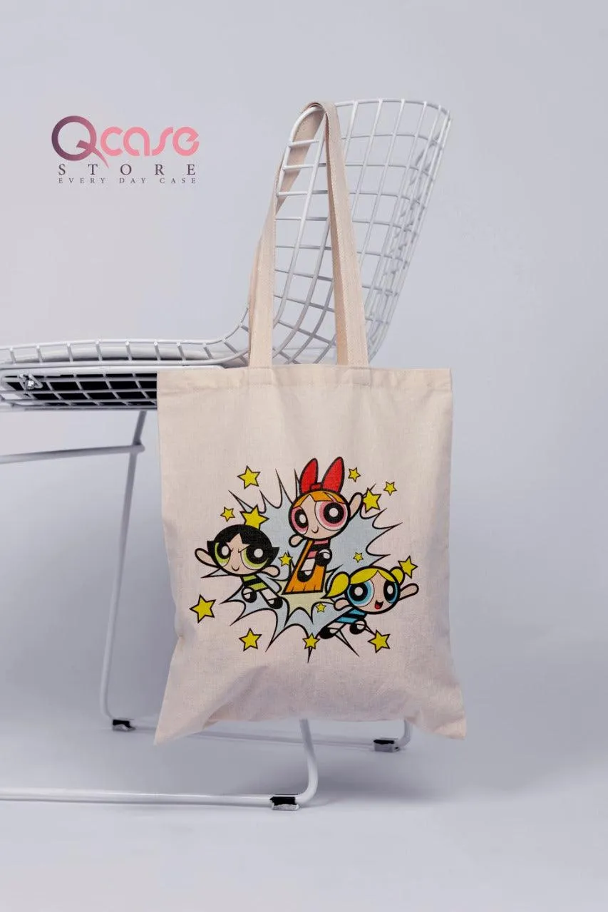 Power Girls Cartoon Tote Bag