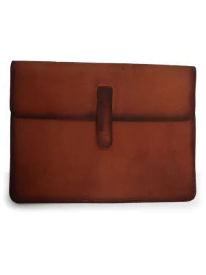 Prestige Cognac Leather Laptop Sleeves