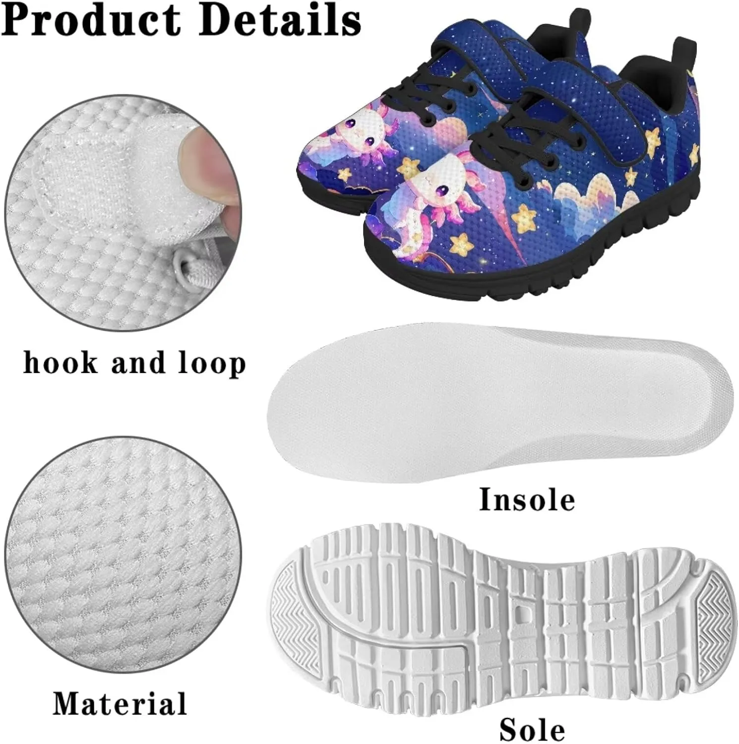 Print Shoes for Kids Boys Cute Shoes for Running Walking Slip On Shoes