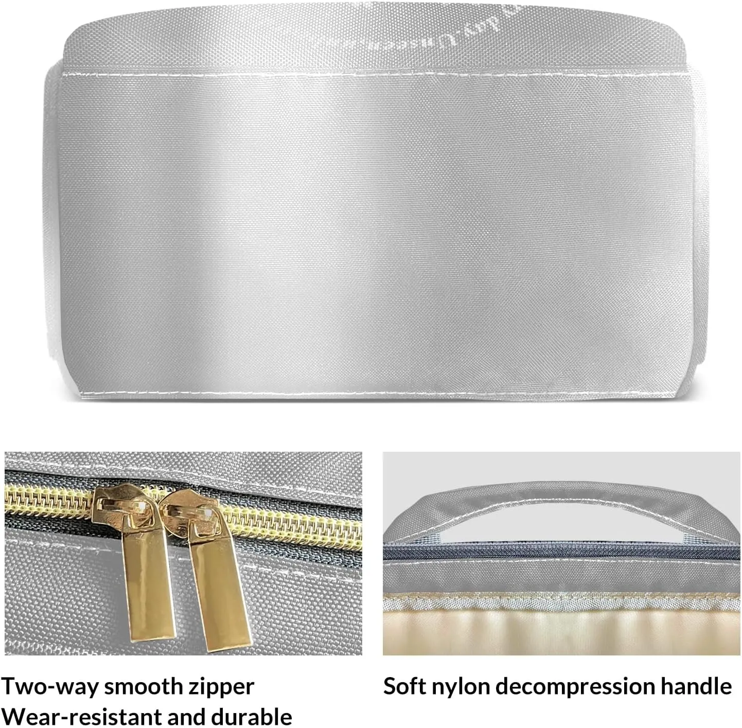 Print Silver Diaper Bags with Name Personalized Baby Bag Travel Tote Bag Waterproof Backpack for Mom Gift