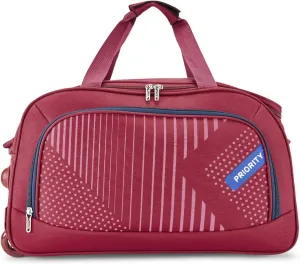 Priority Neptune 60 cms Red 2 Wheel Duffle Trolley | Travel Luggage