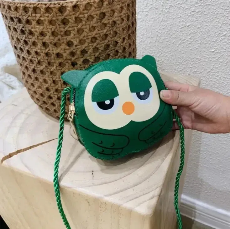 PU Leather Children's Small Shoulder Bags Lovely Cartoon Baby Girls Coin Purse Handbags Princess Accessories Crossbody Bag