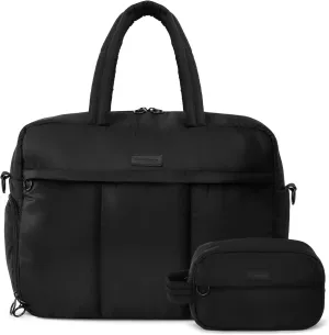 Puffy Duffle Bag, Waterproof Carry On Sport Gym Bags, Soft Travel Bag, Weekender Overnight Bag for Women