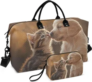 Puppy Puppy Sunlight Duffel Bag for Traveling, Gym Bags with Multiple Interior Pockets for Women Men Toiletry Purse Included 20.5”x 1.9” x 13.8”
