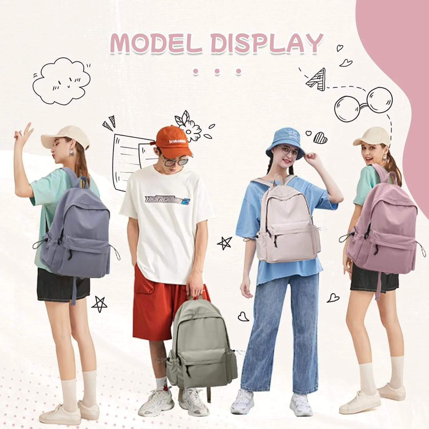 Purple Lightweight Gym Backpack for Women Men, Waterproof Sports Lightweight Travel Backpack Dance Casual Daypack Gym Bag