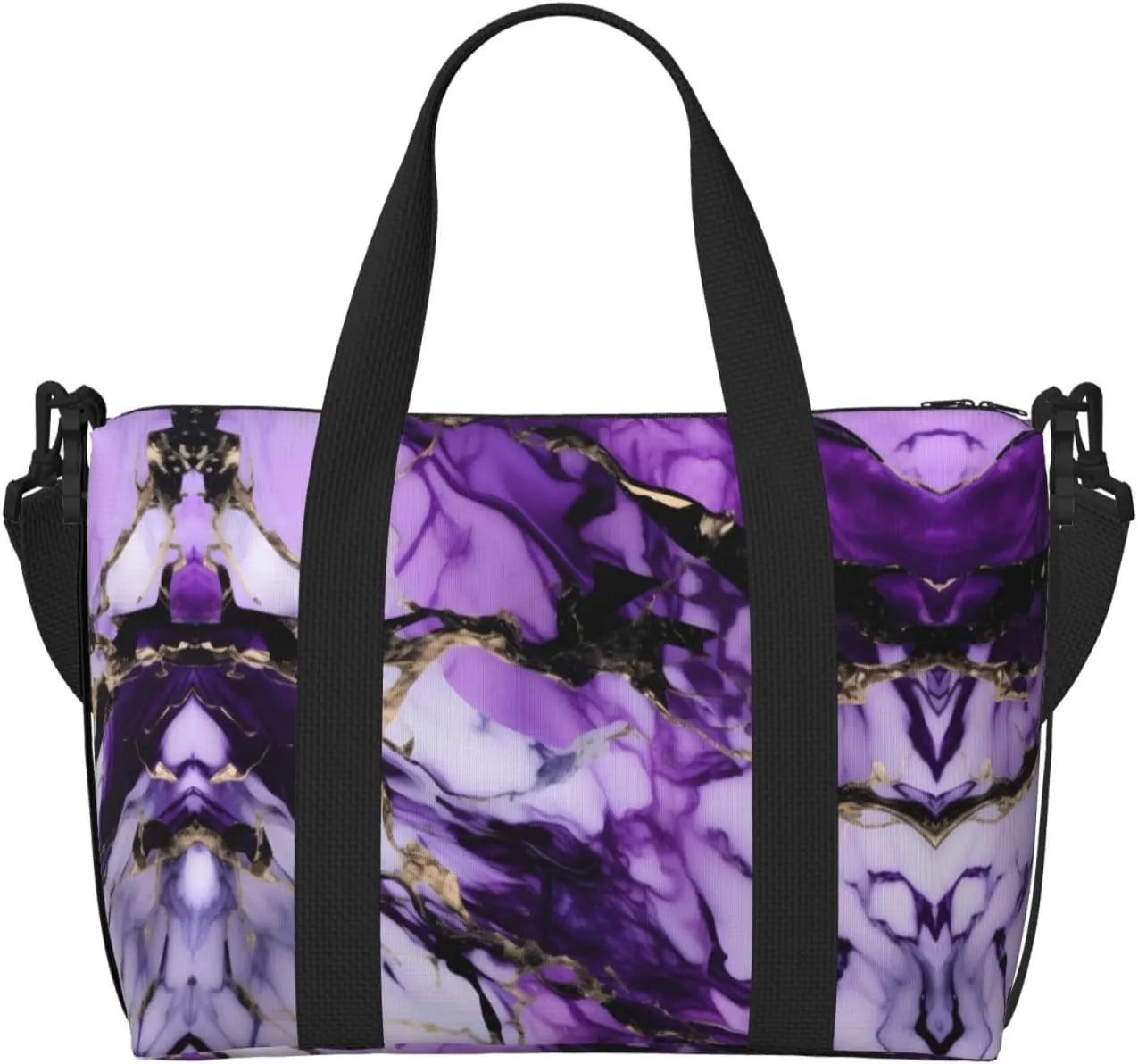 Purple Marble Travel Bags, Weekender Carry On For Women, Sports Gym Bag, Workout Duffel Bag,Overnight