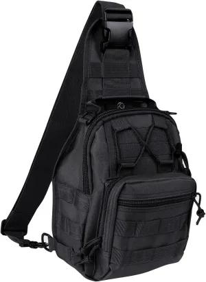 Qcute Tactical Backpack, Waterproof Military Cross-body Molle Sling Shoulder Backpack Chest Bag for Outdoor Every Day Carry