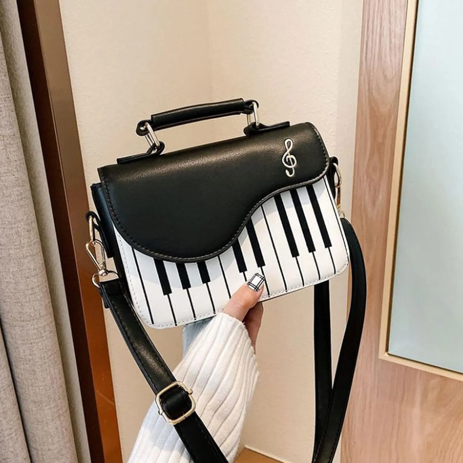 Reberomantic Women's Shirt Shape Crossbody Bag Punk Style Evening Handbag Purse Lapel Collar Satchel Bag