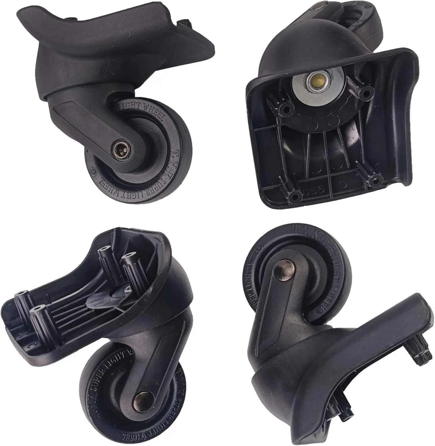 Replacement Luggage Wheels for Suitcases Repair, Set of 4, Luggage Spinner Wheel Replacement Repair Casters for Travel Customs Trolley Bag