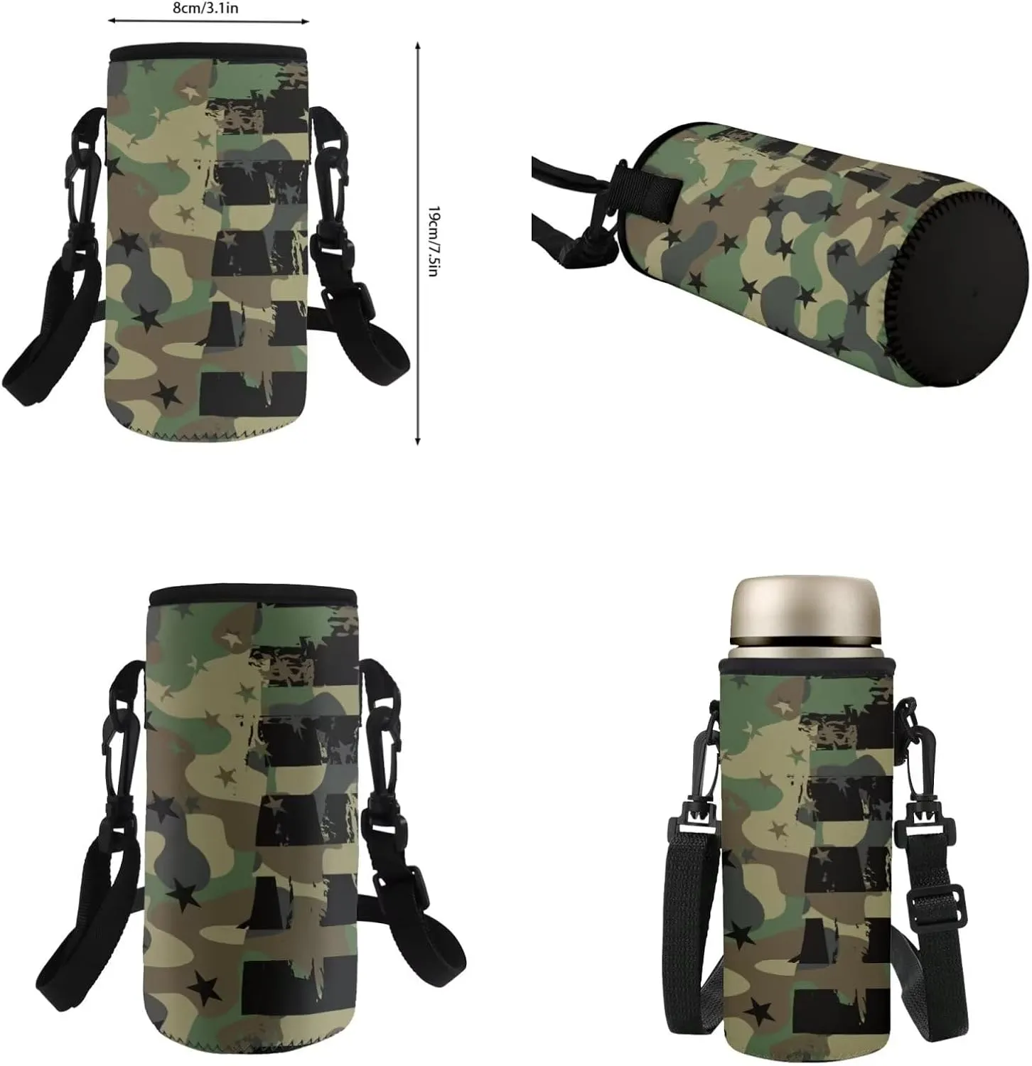 Rnyleeg American Flag Green Camo Backpack for Boys with Lunch Box Fashion Boys Backpack Ages 8-10 Lightweight Bookbag Set for Elementary Middle School Back to School Supplies Set