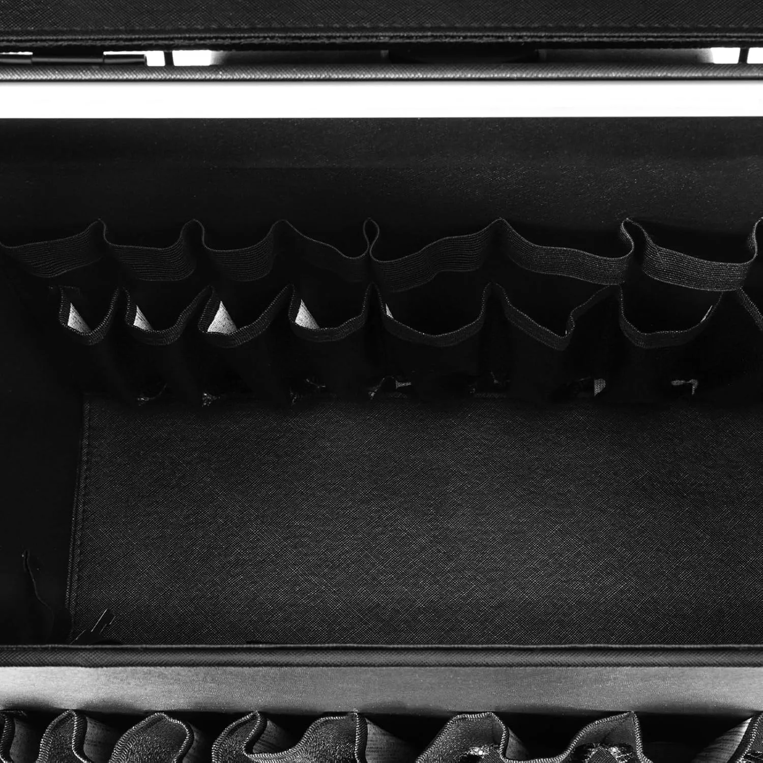 Rolling Lockable Train Cosmetic Case, Cosmetology Kit Extra Large Trolley Makeup Travel Organizer Professional Beauty Salon Luggage Hairdressing Trolley Hair Stylist Travel Case (Black)