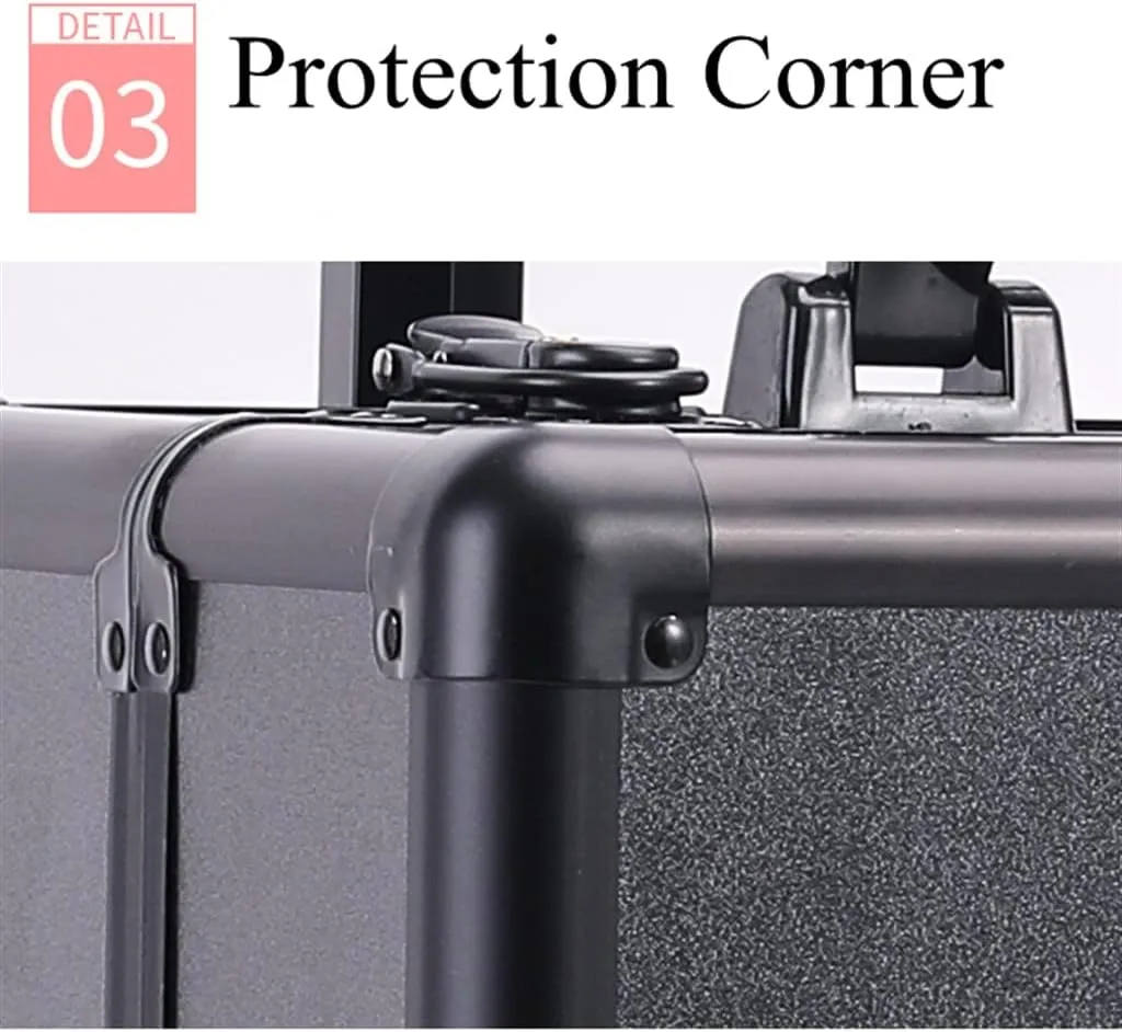 Rolling Nail Box Wheeled Nail Art Storage Box Polish Organizer Rolling Makeup Trolley Cosmetics Suitcase(D)