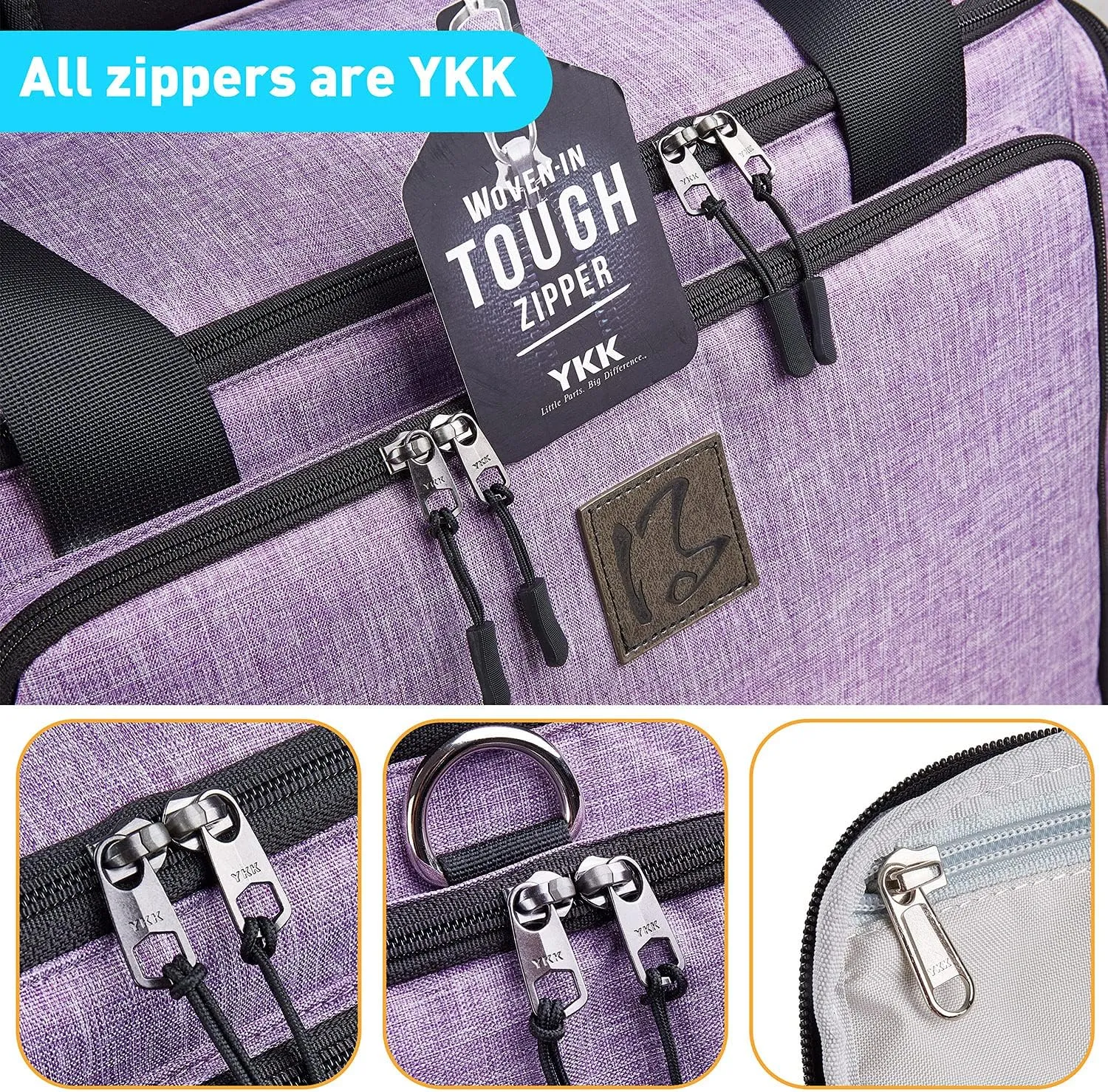 Rolling Sewing Machine Bag with Universal wheels,Sewing Machine Carrying Case with YKK zipers, Compatible most Standard Brother, Singer, Bernina, Sewing Machines (Lilac)