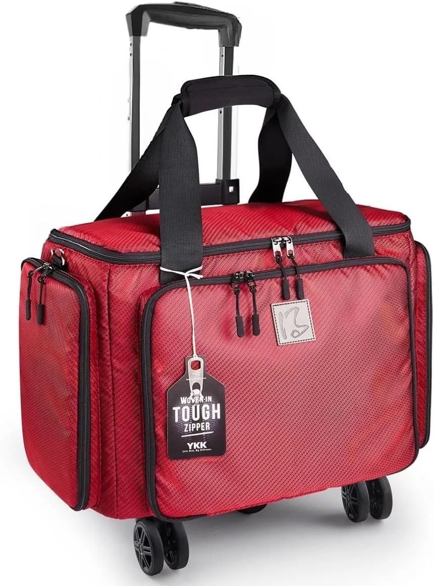 Rolling Sewing Machine Bag with Universal wheels,Sewing Machine Carrying Case with YKK zipers, Compatible most Standard Brother, Singer, Bernina, Sewing Machines.For Women