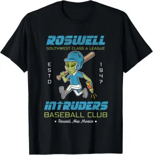 Roswell NM Intruders Minor League Retro Baseball Team T-Shirt