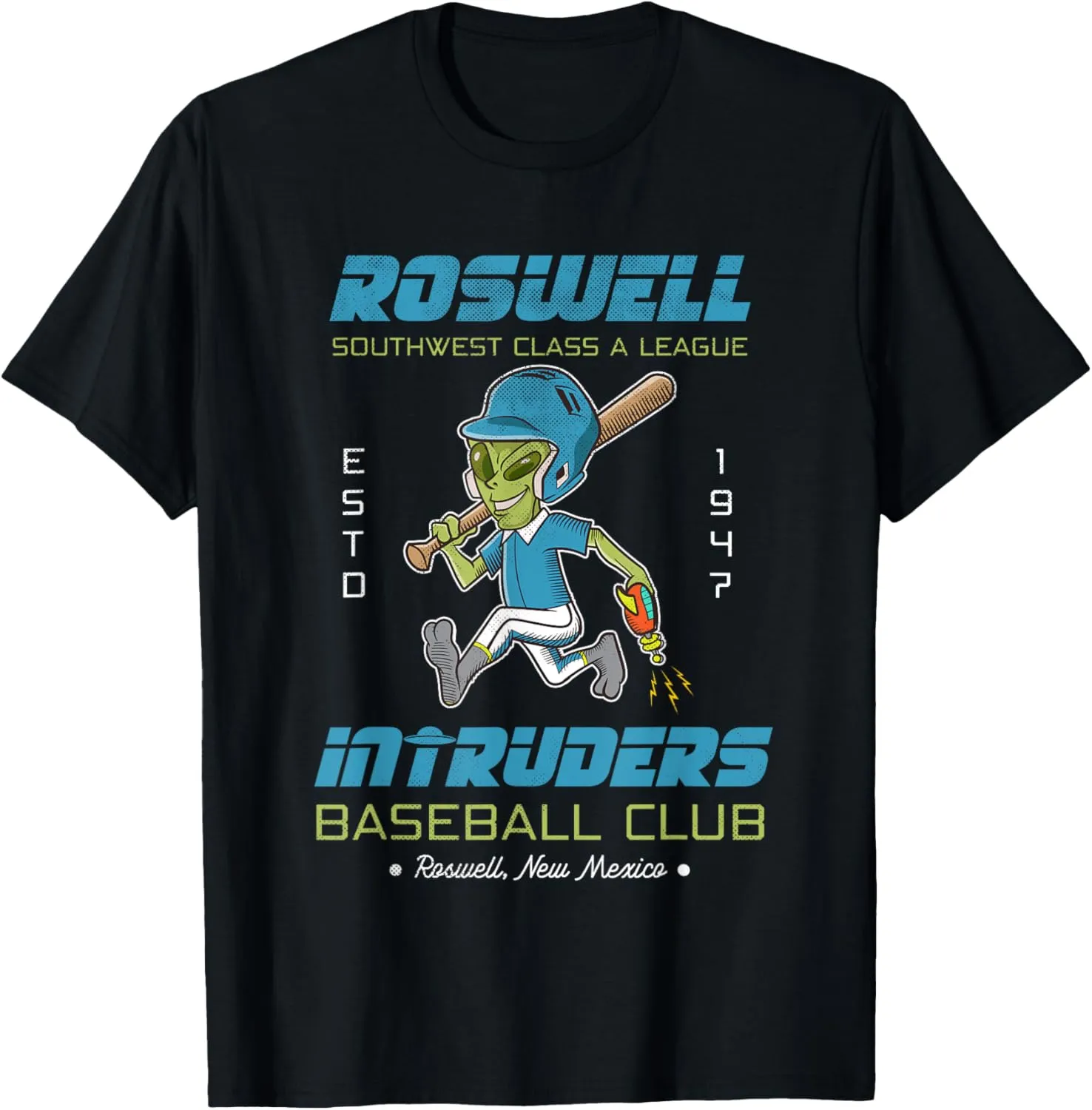 Roswell NM Intruders Minor League Retro Baseball Team T-Shirt