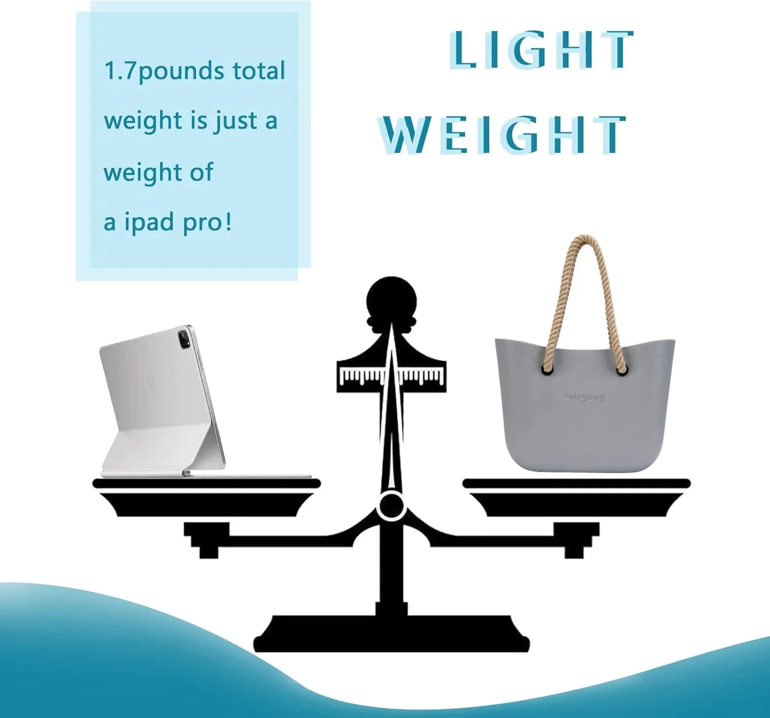 Rubber Tote Handbag with Rope Handles and Faux Leather Strap Lightweight Waterproof Shoulder Bag with EVA Foam Rubber