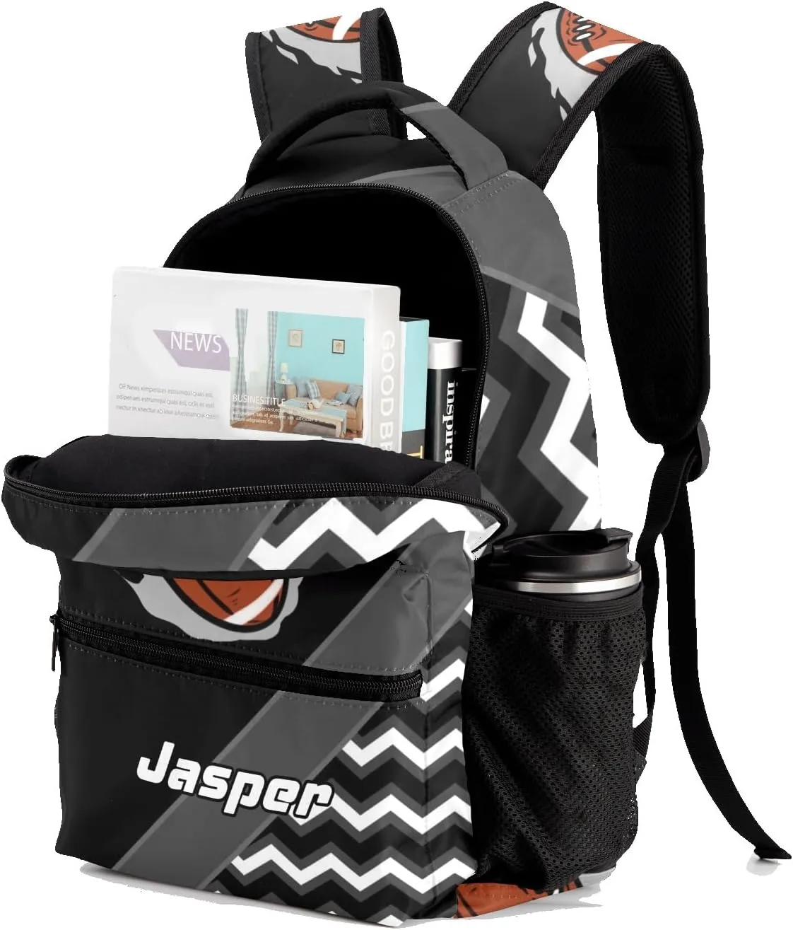 Rugby Football Fire Cool Excited Black Toddler Backpack for Boys Girls Preschool Bookbag Personalized Backpack for Kindergarten Children Nursery Daycare