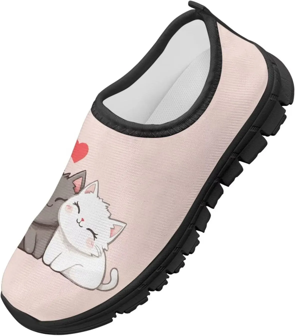 Running Shoes Boys Girls Slip On Sneakers Breathable Mesh Casual Walking Shoes Loafers Non Slip Sports Shoe Black Sole Size 11-15