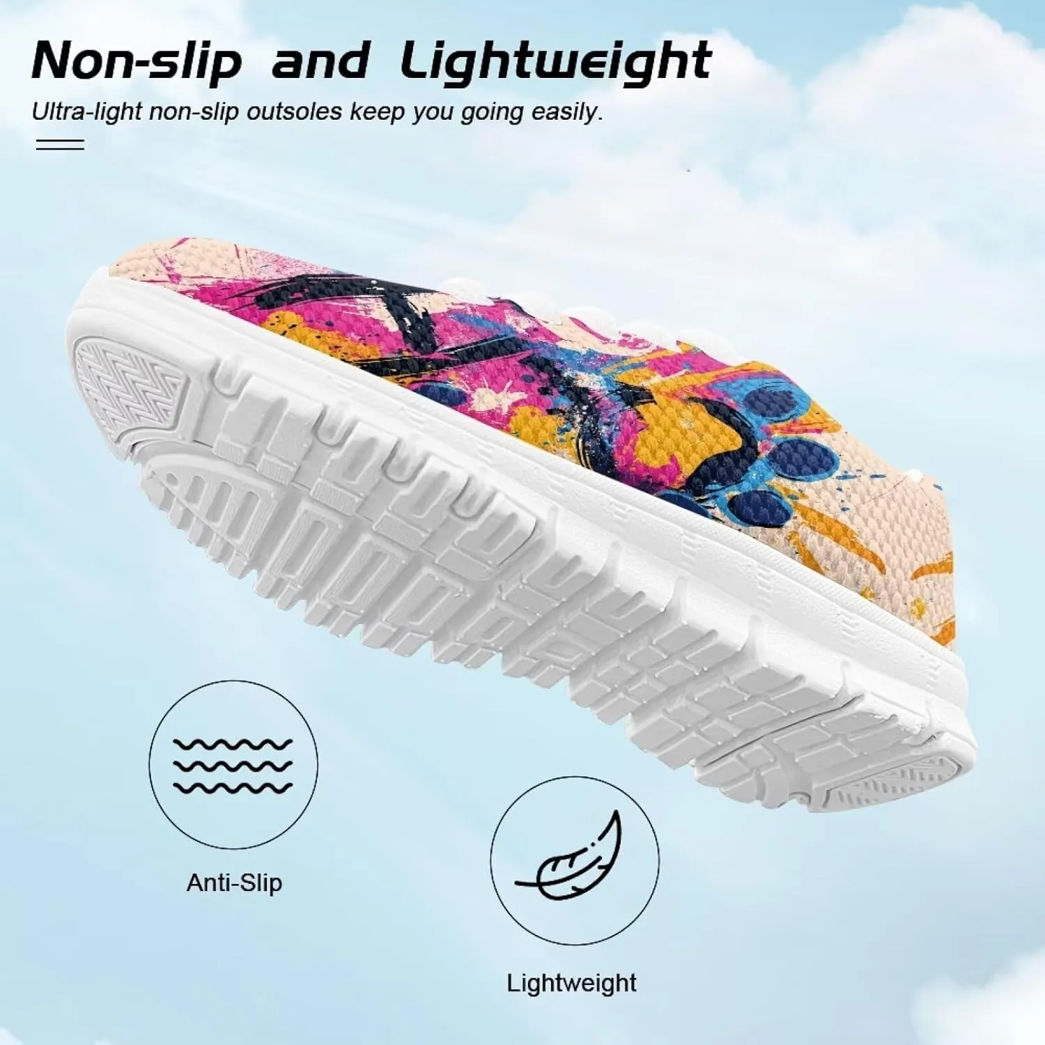 Running Shoes Casual Comfy Outdoor Sneakers for Boys Girls Lightweight Lace-Up Travel Shoes for Walking US Little Kid 11-13 Big Kid 1-5 White Sole
