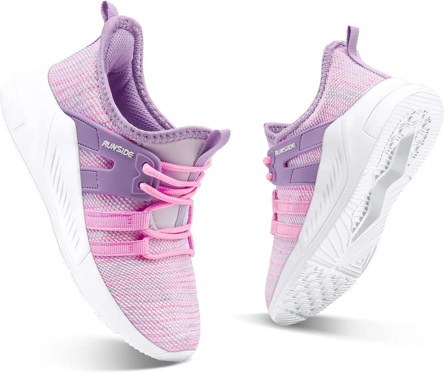 RUNSIDE Boys Girls Tennis Shoes Kids Lightweight Breathable Sneakers Lace-up Running Athletic Shoes for Toddler/Little Kid/Big Kid