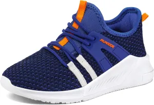 RUNSIDE Boys Girls Tennis Shoes Kids Lightweight Breathable Sneakers Lace-up Running Athletic Shoes for Toddler/Little Kid/Big Kid