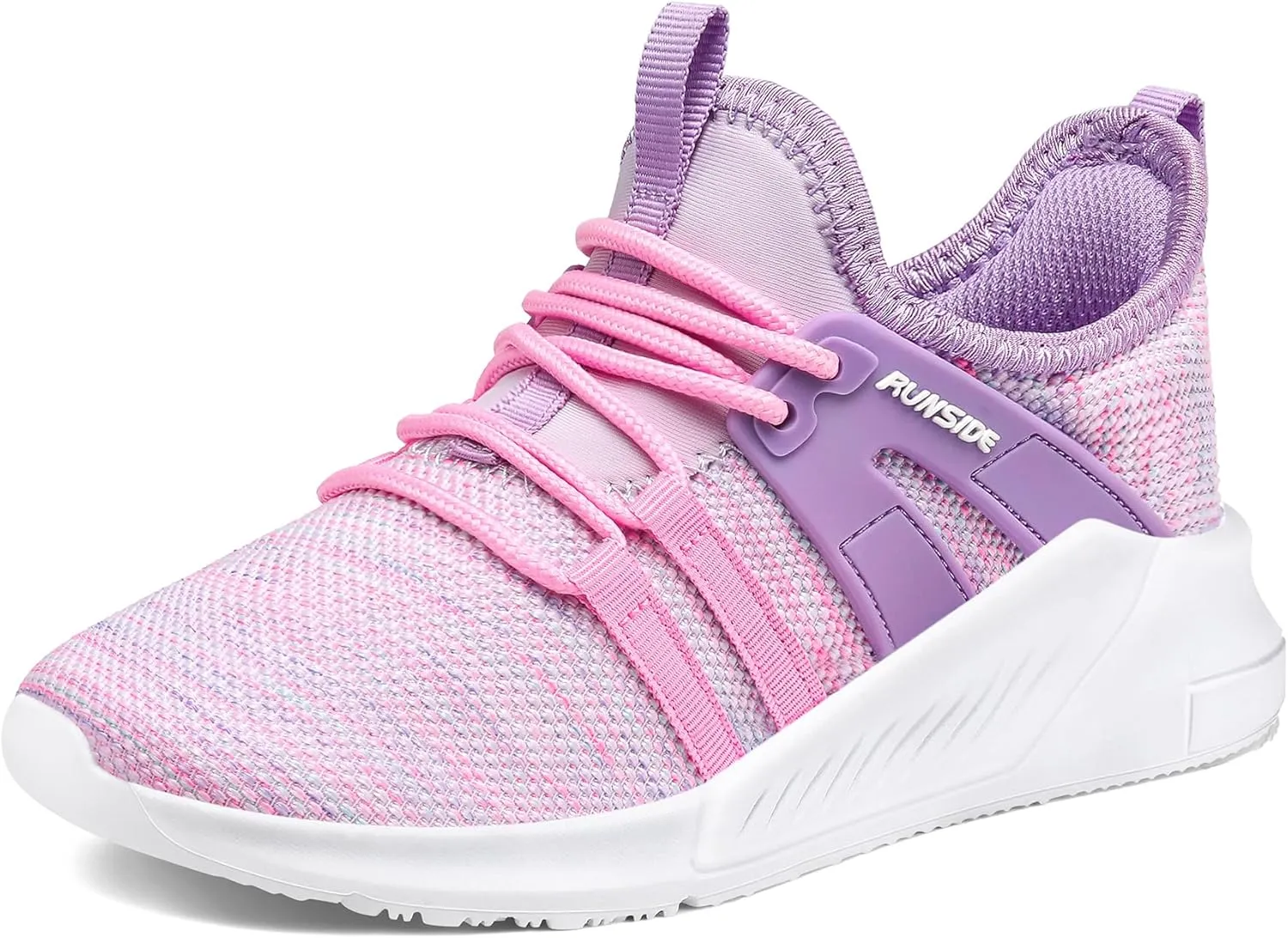 RUNSIDE Boys Girls Tennis Shoes Kids Lightweight Breathable Sneakers Lace-up Running Athletic Shoes for Toddler/Little Kid/Big Kid