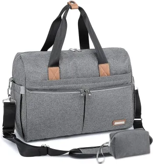 RUVALINO Diaper Bag Tote, Hospital Bag Large Travel Weekender Diaper Changing Messenger for Mom and Dad