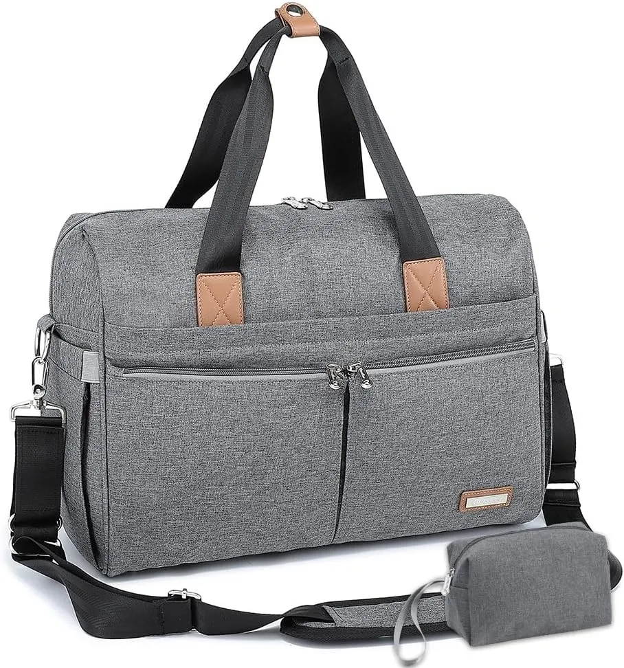 RUVALINO Diaper Bag Tote, Hospital Bag Large Travel Weekender Diaper Changing Messenger for Mom and Dad