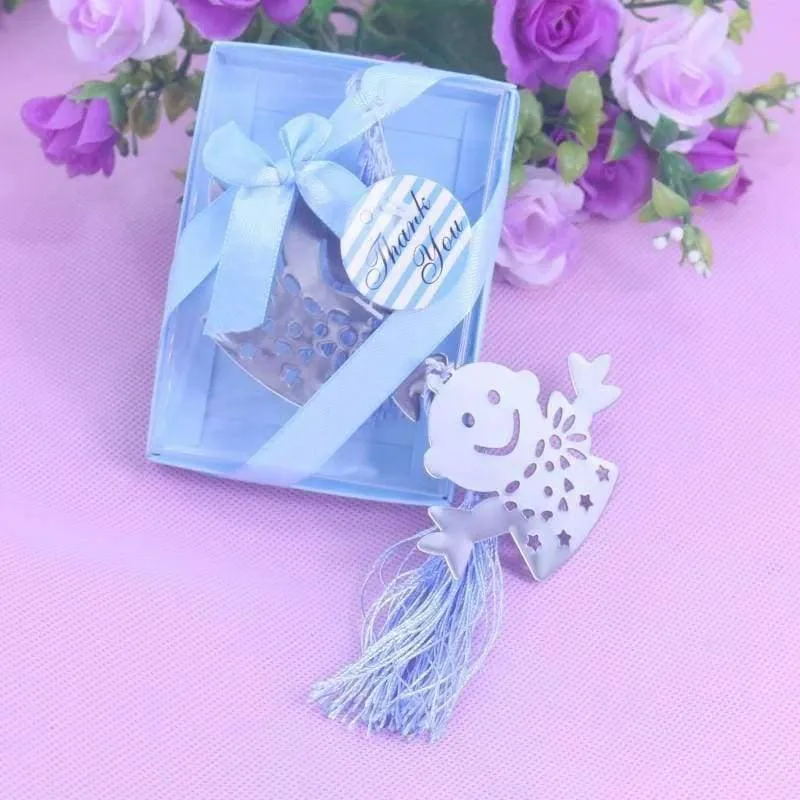 Rynx | 50 Bulk Blue Pink Snowman Children Bookmark Bridesmaid Baby Shower Giveaway Kids Party Souvenirs Wedding Gifts and Gifts for Guests