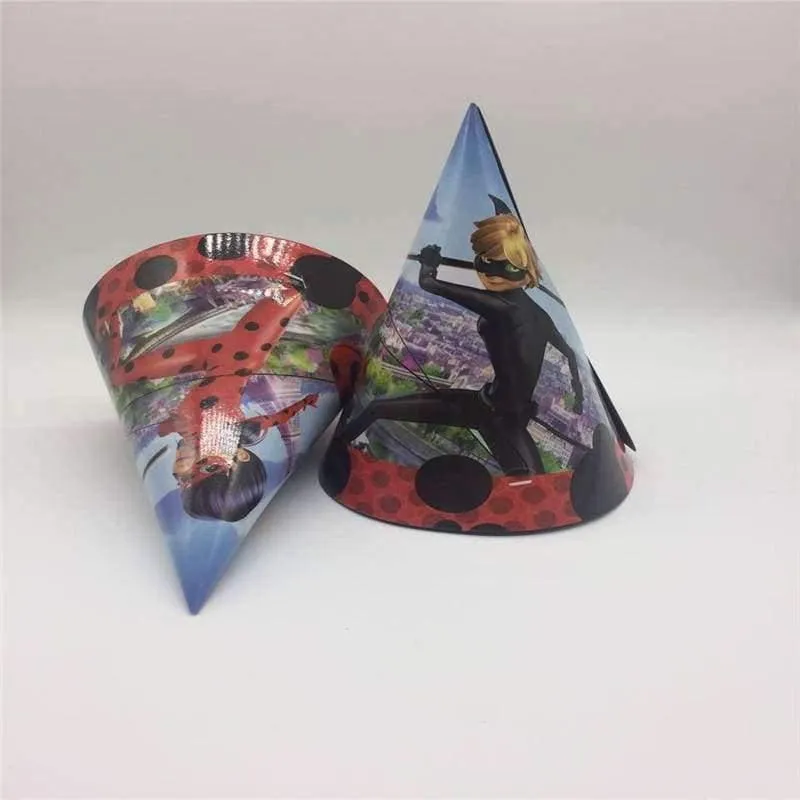 Rynx | 80 pieces/lot party table decoration paper cups cartoons animals Miraculous Ladybug party baby supplies festive party supplies