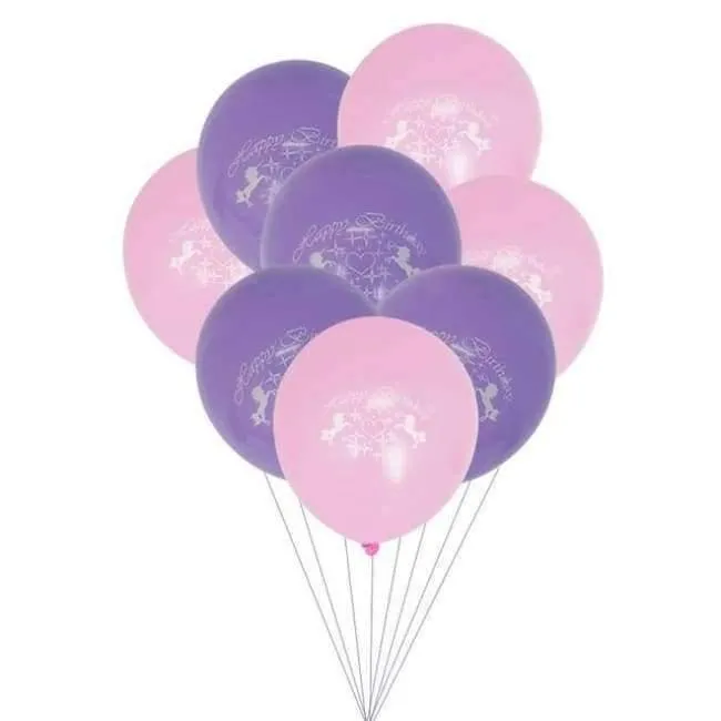 Rynx | Pink Unicorn Party Napkin Paper Hat Plate Cup Tablecloth Balloons 1st Birthday Decoration Kids Party Favor Materials
