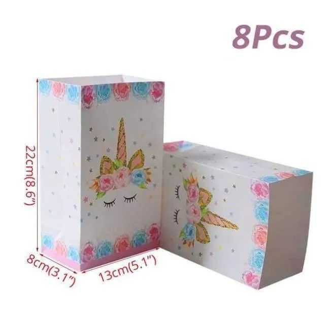 Rynx | Pink Unicorn Party Napkin Paper Hat Plate Cup Tablecloth Balloons 1st Birthday Decoration Kids Party Favor Materials