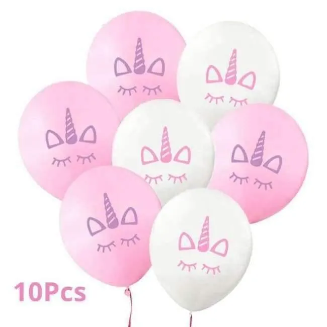 Rynx | Pink Unicorn Party Napkin Paper Hat Plate Cup Tablecloth Balloons 1st Birthday Decoration Kids Party Favor Materials