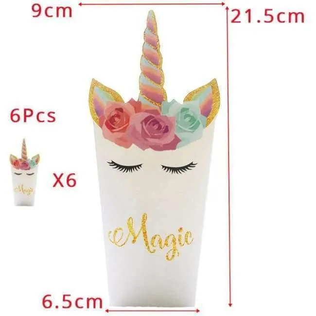 Rynx | Pink Unicorn Party Napkin Paper Hat Plate Cup Tablecloth Balloons 1st Birthday Decoration Kids Party Favor Materials