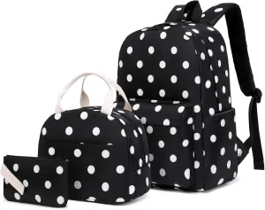 School Backpack for Girls, Kids Teens School Bags Bookbags Set with Lunch Bag Pencil Bag