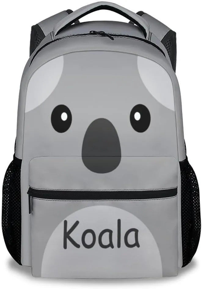 School Backpack for Girls - Koala Schoolbag - Lightweight Durable Large Capacity - 17 Inch Grey Kid Backpack for School, Travel and Camp
