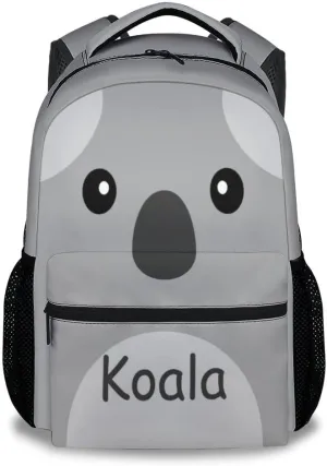 School Backpack for Girls - Koala Schoolbag - Lightweight Durable Large Capacity - 17 Inch Grey Kid Backpack for School, Travel and Camp