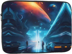 Science Fiction Future Picture Laptop Case - Shockproof Portable Laptop Sleeve Bag for Men and Women Business Travel, School, and Office Daily Use