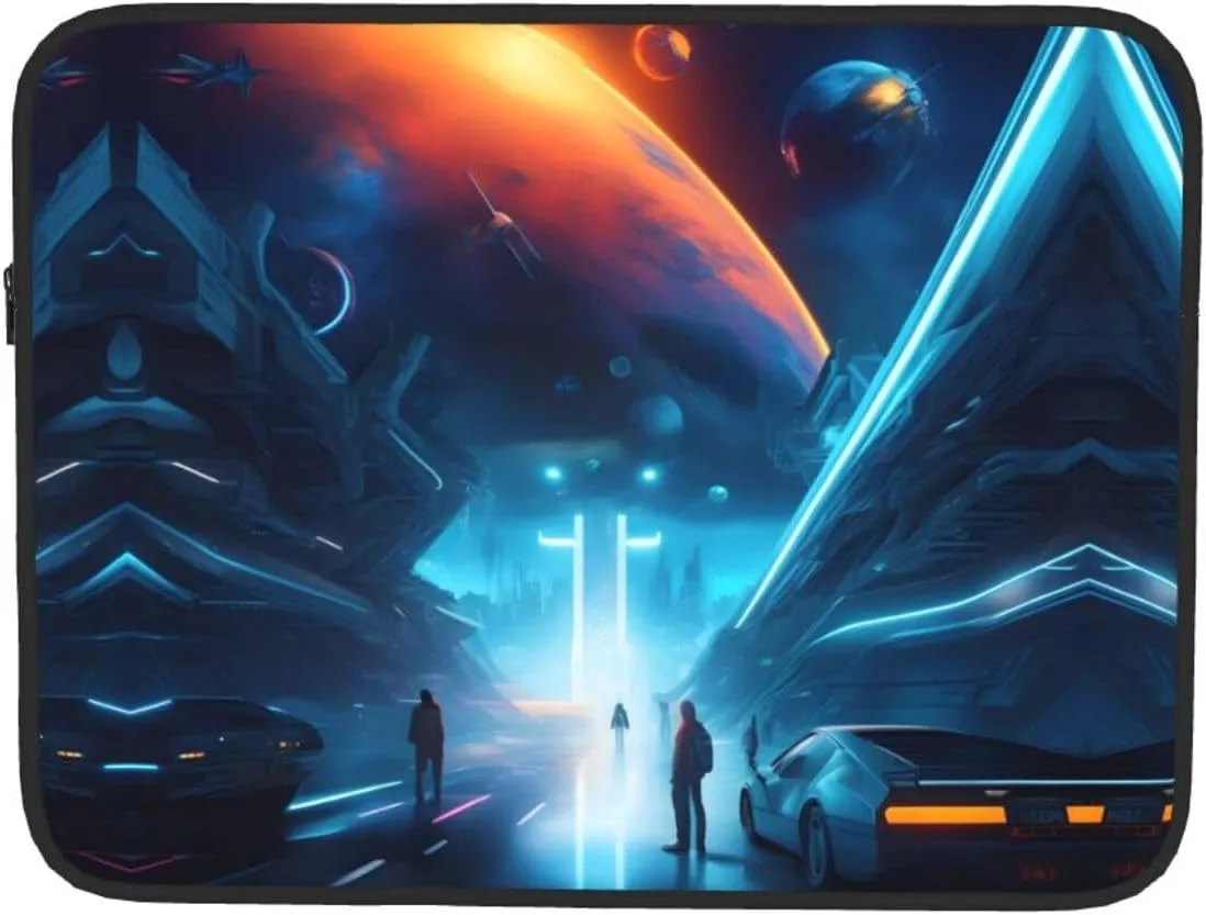 Science Fiction Future Picture Laptop Case - Shockproof Portable Laptop Sleeve Bag for Men and Women Business Travel, School, and Office Daily Use