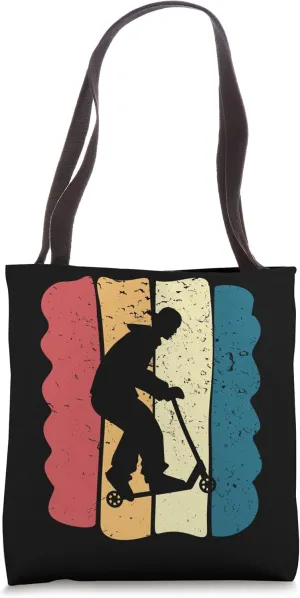 Scooter Stunt Scooter for Children and Boys Retro Tote Bag